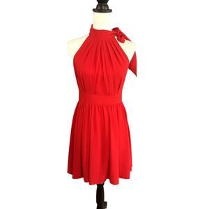 Express Red Halter Sleeveless Dress Size 4 Red